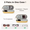 thumbnail image 2 of Estuche para lentes Huvon doble para hombres y mujeres, 2 of 7