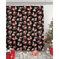 thumbnail image 5 of Black Dog Christmas Shower Curtain, Xmas Red Snowflake Waterproof Washable Boho Funny Cute Shower Curtains Set for Bathroom Farmhouse Bathtubs Decor with Hook, 36"Wx72"L, 5 of 7