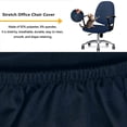 thumbnail image 2 of Computer Office Chair Cover - Stretchable Washable Chair Cover for Rotating Chairs - Durable and Protective Armchair Cover Slipcover (Navy Blue), 2 of 8