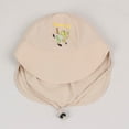 thumbnail image 6 of Oiyii Toddler Girls Water‑Repellent Bucket Hats Crocodile Embroidered Hiking Sun Hats, Beige, 6 of 6