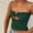 Green, variant on Women Crochet Knit Crop Top Y2k Stripe Wrap Tee Shirt E Girl Tube Tops Ladies Sleeveless Sexy Comfy Blouse