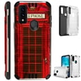 thumbnail image 1 of Compatible with AT&T Maestro 3 Brushed Metal Texture Hybrid Silver Guard Phone Case Cover (Red Phone Booth ), 1 of 2