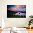 thumbnail image 3 of Elephant Stock Lake Tahoe Sunset Wall Art - Horizontal Canvas Wall Art - Living Room Wall Decor - Nature Canvas - Green And Blue Decor - 12" x 8", 3 of 8