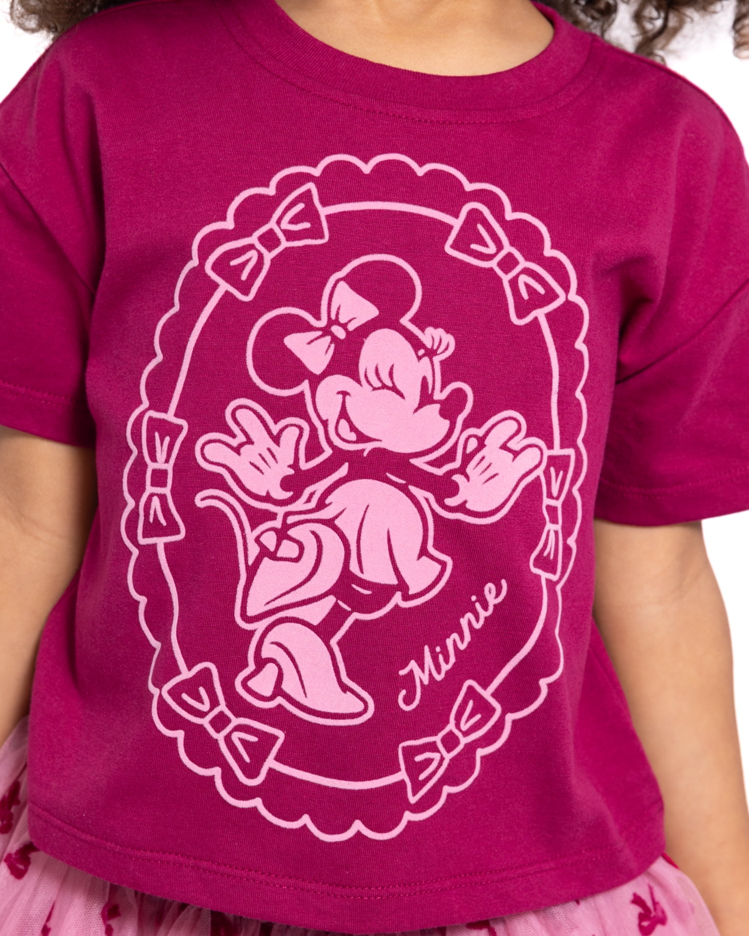 Minnie Mouse Toddler Girls' Graphic Tee and Tutu Skirt Set, 2-Piece, Sizes 12M-5T