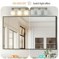 thumbnail image 4 of Modern Bathroom Light Fixtures Over Mirror, 6-Light 38.6in Vanity Lights ,Milky White Glass Shades, Wall Sconces Gold, 4 of 10