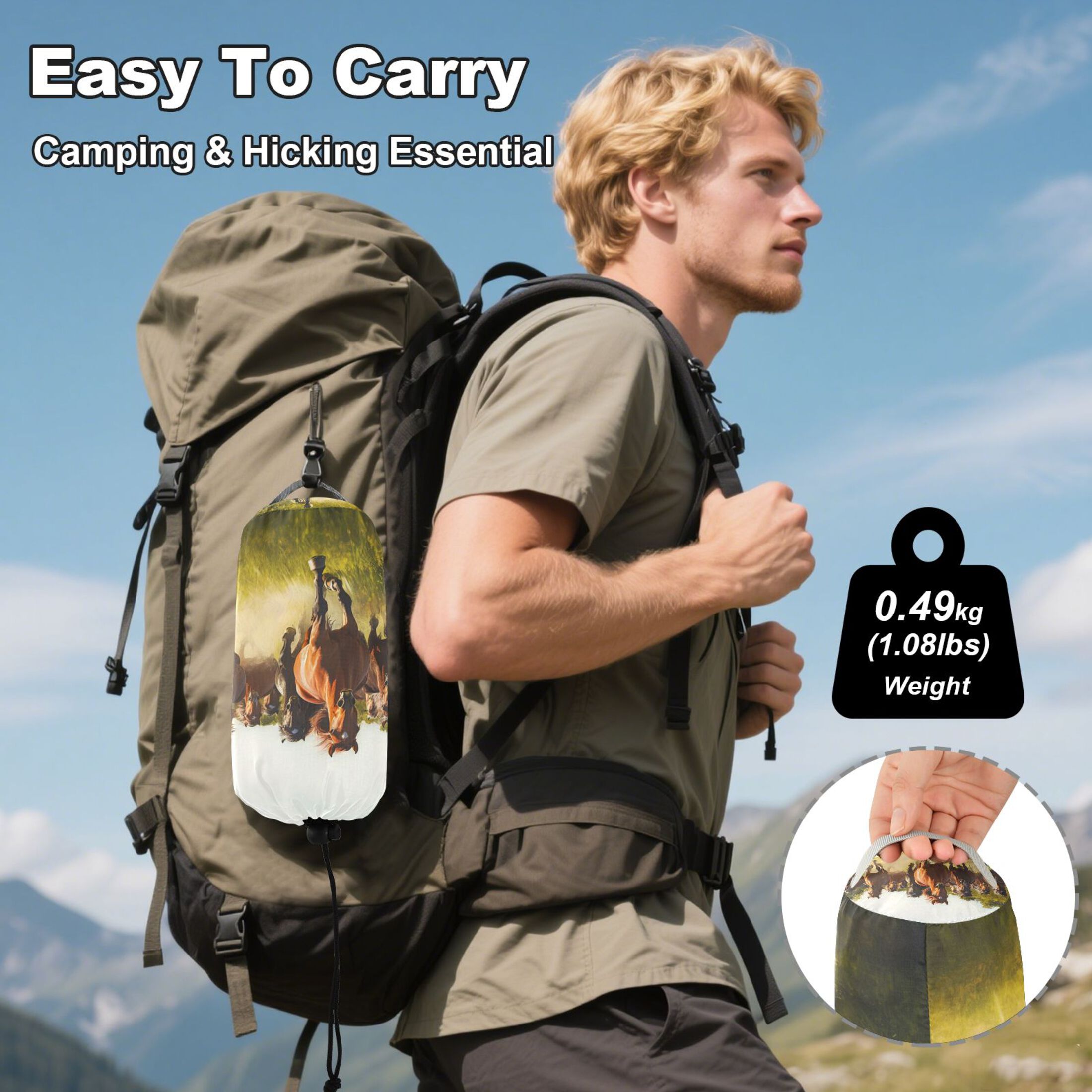Hammock Camping Hammock Nylon Portable Hammock Travel Camping Hammock Beautiful Herd Of Horses