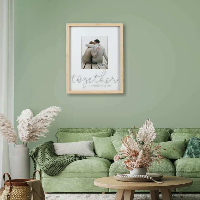 Ecohome 8x8 Picture Frames for Table Top and Wall Decor Made of Wood and  Glass Square Photo Frame Sage Green. 2 UNITS