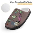 thumbnail image 4 of Invader Zim Pattern Kid's Cotton Slippers Winter Warm Soft Plush Slippers with Rubber Sole Non-Slip Indoor Outdoor Slip on Shoes Fluffy House Slippers For Boys Girls Teen, 4 of 8
