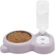 thumbnail image 1 of Cuencos dobles para conejos, comedero automático para gatos con botella de agua por gravedad, cuenco de acero inoxidable desmontable antiderrames para perros, color morado, 19,5 x 27 x 5 cm,, 1 of 5
