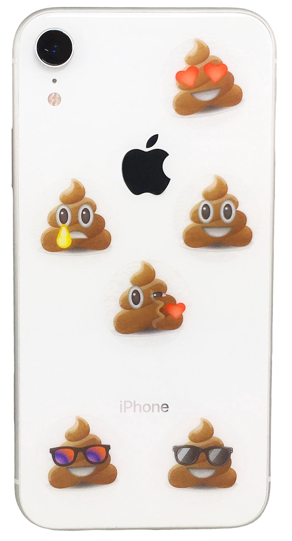 Clear Poop Emoji Shape Stickers 6 Different Poop Emoji Labels 1 Inch 500 Total Adhesive Stickers