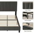 thumbnail image 6 of Bed Frame with Storage Drawers,Adjustable Linen Upholstered Headboard Platform Bed Frame, No Box Spring Needed,Wood Slats Support, Noise-Free, Easy Assembly Twin/Full/Queen/King Size, 6 of 9