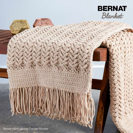 Condition photo showing New/Like New for bernat® blanket™ #6 super bulky polyester yarn, silver steel 10.5oz/300g, 110 yards (2 pack)