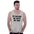thumbnail image 5 of Id Rather Be With Dog Sarcastic Pet Tank Top T Shirts Men Women Brisco Brands M, 5 of 6