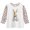 thumbnail image 3 of Delliss Girls Fashion T Shirts Crew Neck Short Sleeve Graphic Tees Rabbit Print Shirts Summer Top 3-12 Years, 3 of 4