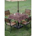 thumbnail image 4 of Outdoor Tablecloths with Umbrella Hole & Zipper, Pink Black 54x54 Inch Square Tablecloths, Elegant Modern Abstract Art Luxury Waterproof Table Cloth, Patio/Pool/Picnic Table Covers, 4 of 8