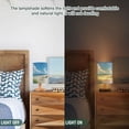 thumbnail image 5 of Sky Grass Sea Beach Table Lamp USB Bedside Desk Nightstand Lamp Printed Gifts Small Lamp Wood Base for Bedroom Living Room Kids Room College Dorm, 5 of 7
