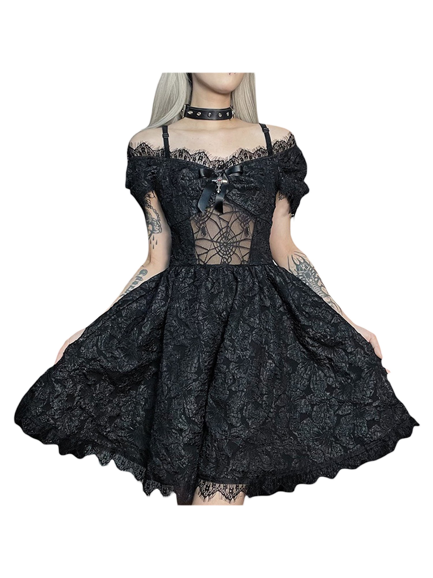 Harty Sexy Gothic Clothes for Women Gothic Decor Aesthetic Bla Gothic Dress  Plus Size Gothic Shorts for Women Bla Gothic Dress for Women Sexy Gothic