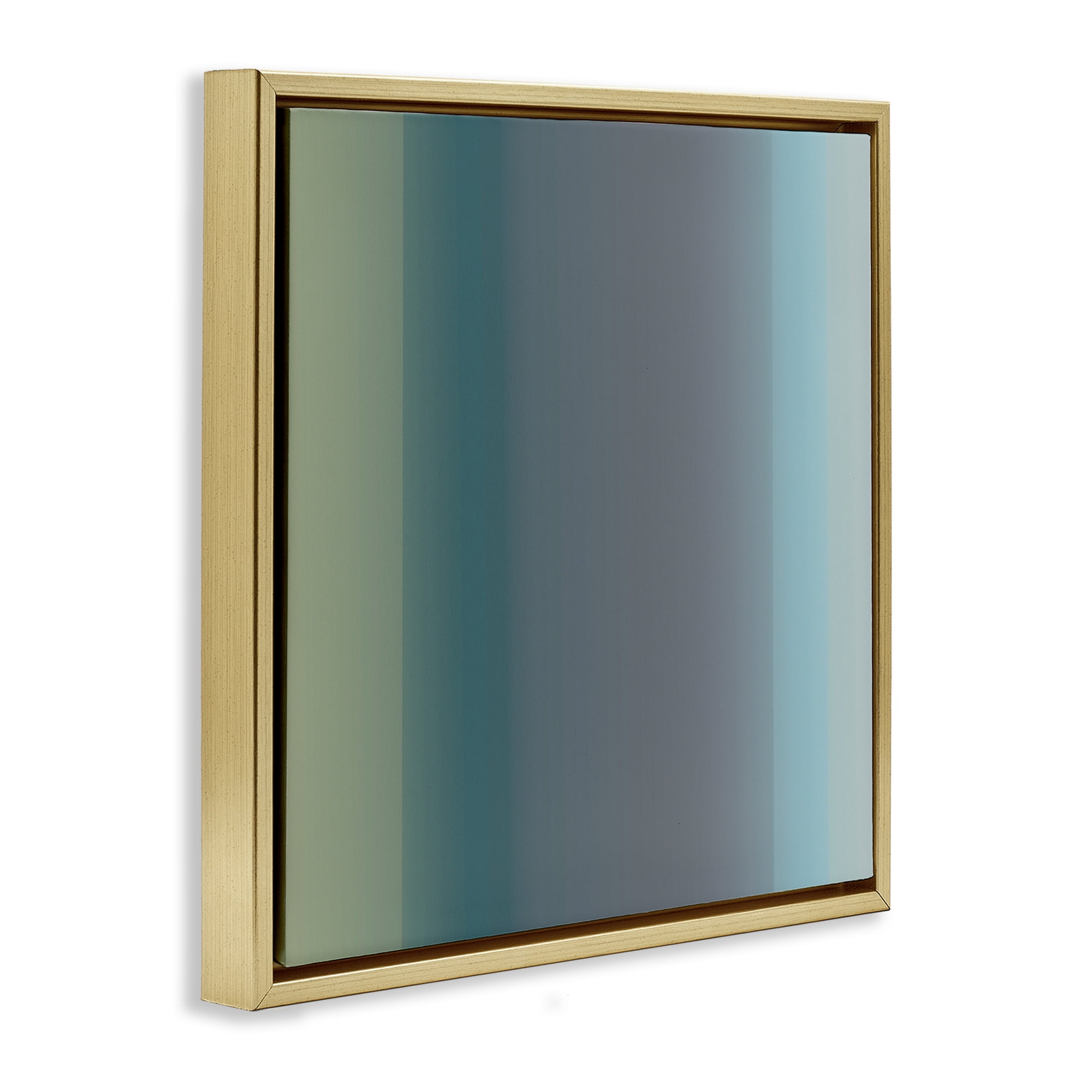 Stupell Industries Subtle Ombre Gradient Abstract Painting Gold Floater Framed Canvas Art Print Wall Art, 25 x 25