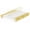 White+gold, variant on 24 Pack 14.17" Solid Natural Wooden Pant Skirt Hangers, Bottom Hangers for Slacks Trousers Jeans with 2-Adjustable Anti-Rust Clips (Natural, 24 Pack)