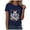 Navy, variant on Akiihool Halloweentown Shirt Women's Short Sleeve Shirts Fall Winter Tops Dressy Casual Tunic Tops Trendy T-Shirts Navy,L