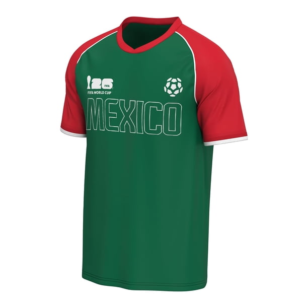 Playera raglán de fútbol para hombre Outerstuff México FIFA 2026