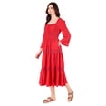 thumbnail image 2 of ThePirateDressing Women's Renaissance Medieval Tiered Dress with Bell Sleeves, 2 of 5