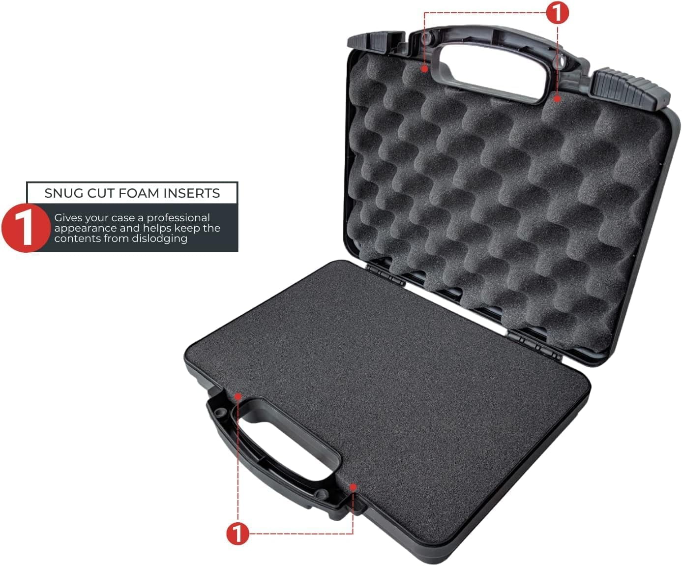 12" Hard Rifle Case with Pick and Pluck Foam - Waterproof TSA Approved Gun Storage - Neon Green