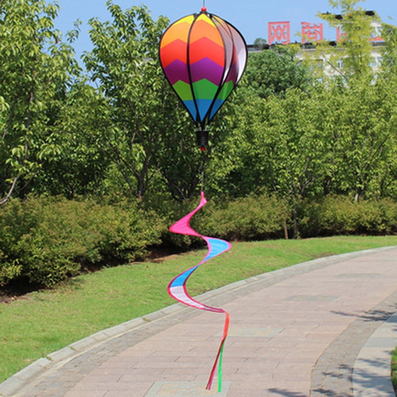 Stamens Windmill,Hot Air Balloon Outdoor Decoration Rainbow Wind Turns