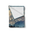 thumbnail image 2 of Alaska Soft Flannel Fleece Blanket, Colorful Summer Season in Northwest America Snow White Mountains River Fresh Forest, Cozy Plush for Indoor and Outdoor Use, 60" x 80", Multicolor, by Ambesonne, 2 of 5