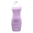 thumbnail image 5 of XIYON Womens Dresses Solid Color Casual Daily Fashion Backless Tie Strap Sleeveless Dress For Outing And Party Wear Club Party Going Out Outfits Travel Vacation Outfits, 5 of 5