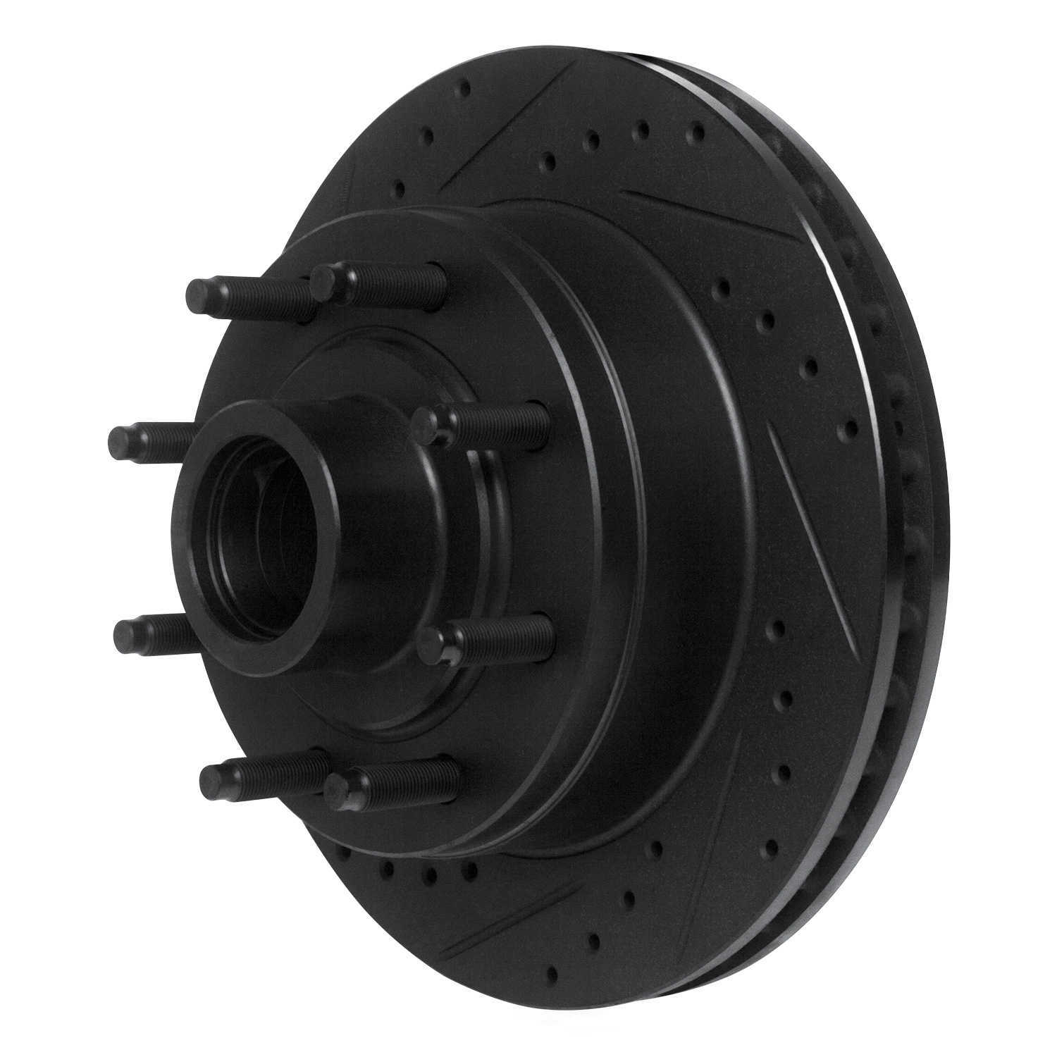 Dynamic Friction Company 633-54118L DFC Brake Rotor - Drilled And Slotted - Black