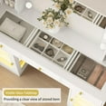 thumbnail image 5 of PUFFCAFE Makeup Vanity Desk with Mirror and Lights,Glass Top Vanity Table with RGB Cabinets,Large Dressing Table for Women Bedroom,White Vanity, 5 of 10
