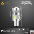 thumbnail image 4 of Alla Lighting Brightest CANBUS BA15S 1156 LED Bulbs 3000Lm High Power 3030 30-SMD 12V LED 1156 Bulb 21W 7506 1141 1156A LED Turn Signal Light, 6000K Xenon White (Set of 2), 4 of 8