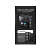 GameMax Defender MB Micro-ATX Computer Case with ARGB Fans, Black