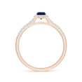 thumbnail image 2 of ANGARA Natural Pear-Shaped Sapphire Halo Engagement Ring in 14K Rose Gold for Women (Size-6x4mm) | September Birthstone, Birthday, Anniversary, Jewelry Gift for Women | Natural Blue Sapphire Ring, 2 of 11