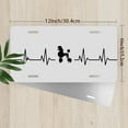 thumbnail image 2 of License Plate, Poodle and Heartbeat Decorative Front,Personalized Stainless Steel License Plate Cover For Men Women,12.2" X 6.2", 2 of 6