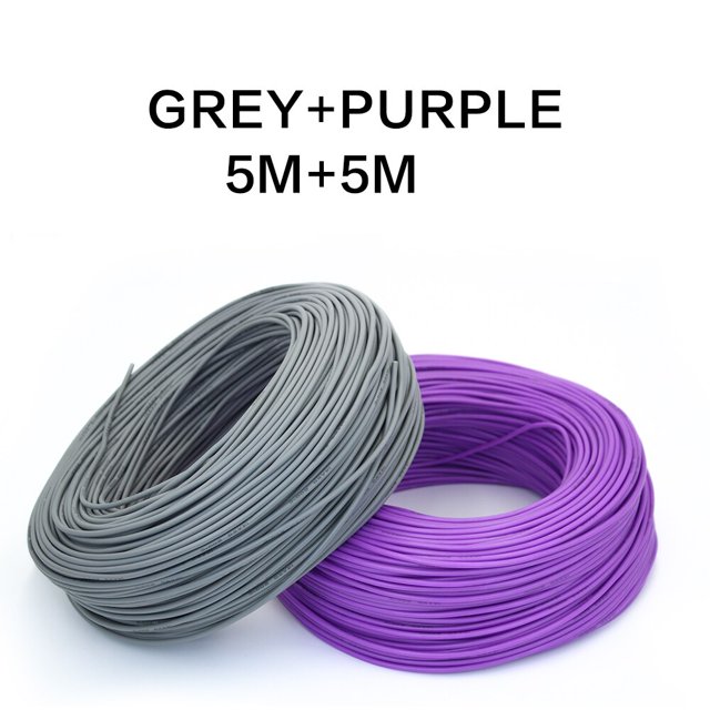Cable de silicona de 2m, cable de color rojo y negro, alta calidad, 12, 14, 16, 18, 20, 22, 24, 26, 28, 30 AWG, 1 M