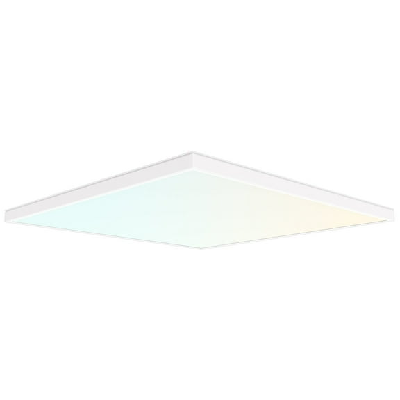 LUXRITE 2x2 Slim Surface Mount Panel Light 5CCT Dimmable 3300/4400/5500 Lumens 30/40/50W Edge Lit Damp Rated ETL