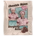 thumbnail image 2 of I Love Lucy Blanket, 50"x60", Friends and Chocolate Silky Touch Sherpa Back Super Soft Throw Blanket, 2 of 5