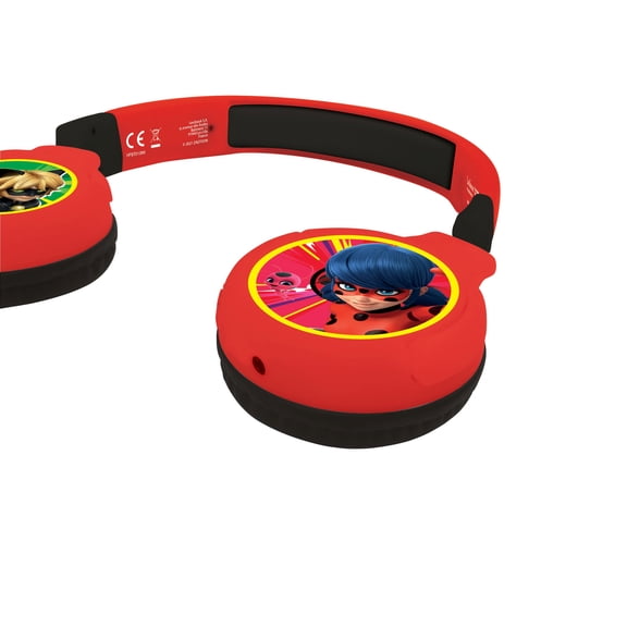 2 in 1 Bluetooth® and Wired comfort foldable Headphones with safe volume limitation Miraculous Design