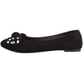 thumbnail image 4 of ABSOLUTE FOOTWEAR Womens Slip On Microsuede Smart Formal Work School Ballerina Style Dolly Shoes - Black - US 5, 4 of 7