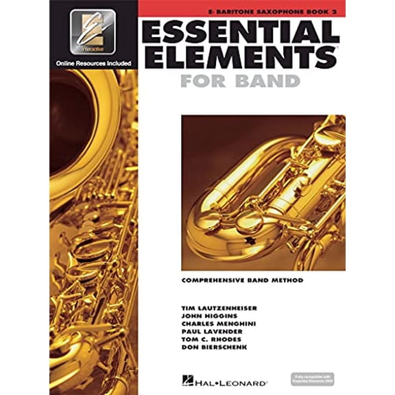 Pre-Owned Essential Elements for Band Book 2 with Eei Baritone Saxophone Method Book Concert Band Sheet Music and Online Audio Hal Leonard Beginner and Intermed (Paperback) 0634012932 9780634012938