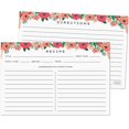thumbnail image 1 of Sweetzer & Orange 4x6 Recipe Cards. Set of 50x Floral, Blank Recipe Cards 4x6 Inches Double Sided. Large Recipe Index Card Fits Standard 4x6 Recipe Box., 1 of 4