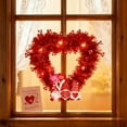 thumbnail image 5 of Rourlinge Novelty Valentine's Day Wreath for Front Door, Tinsel Heart Shaped Wreath Hanging Wall Decorations - 13 Inches, Valentines Outdoor Décor, 5 of 6