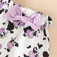 thumbnail image 7 of TOWED22 Baby Girl Summer Clothes Cute Bowknot Romper Shorts Outfits Ruffle Short Sleeve Bodysuit Tops Newborn Set Outfit Purple,12-18 M, 7 of 7