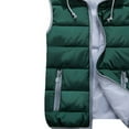 thumbnail image 5 of Homenesgenics Puffer Vest for Women Plus Size with Hood 10 Colors Fashion Women Winter Warm Coat Vest Wadded Jacket Green XXXL, 5 of 9
