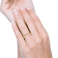 thumbnail image 6 of Yellow Tone, Simulated Cubic Zirconia Size-8 Half Eternity Ring Wedding Engagement Band 925 Sterling Silver, 6 of 7