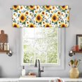 thumbnail image 6 of Sunflower Curtain Valance for Windows Vintage Summer Floral Window Treatments 1 Panel Short Curtains for Kitchen Windows Bathroom Bedroom,54 x 18 Inch, 6 of 6