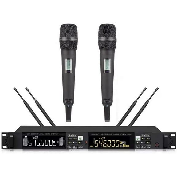 UHF Dual Wireless Microphone SKM 9000 Handheld 200 Channels Professional Stage Outdoor School Vocal Microphones$$Music