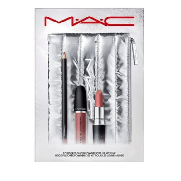 M.A.C Powdered Snow Powder Kiss Lip Kit - Pink